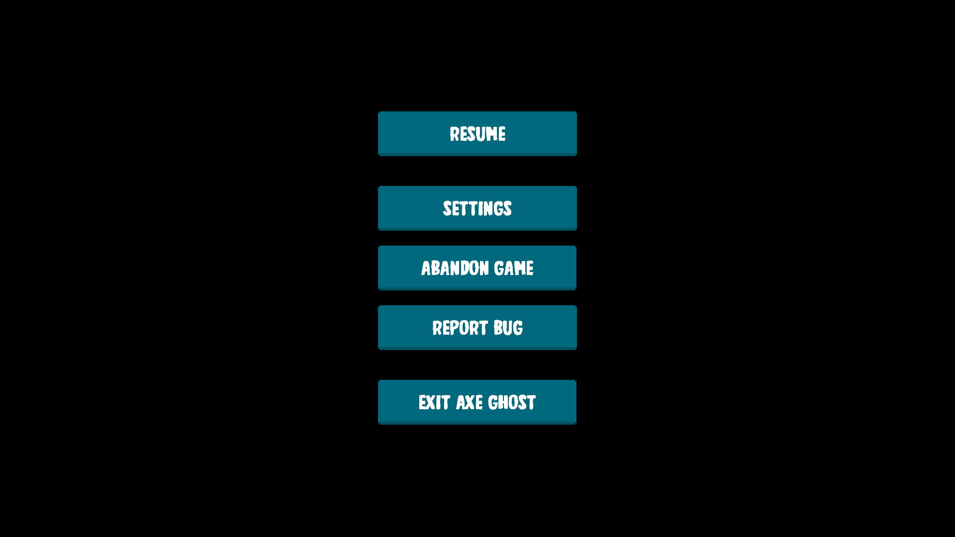 English Axe Ghost screen for Abandon Game