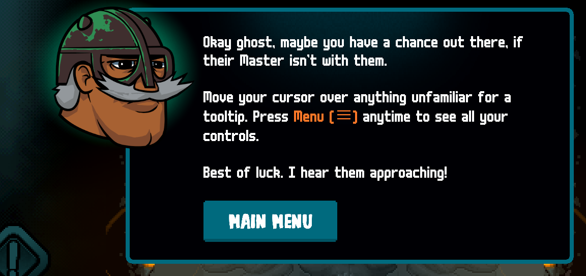 English Axe Ghost screen for Main Menu