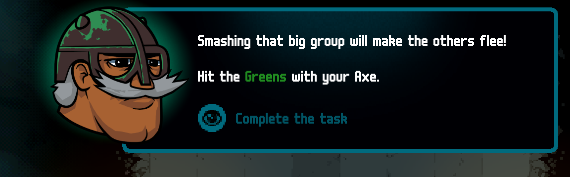 English Axe Ghost screen for [pulse]Complete the task[/pulse]