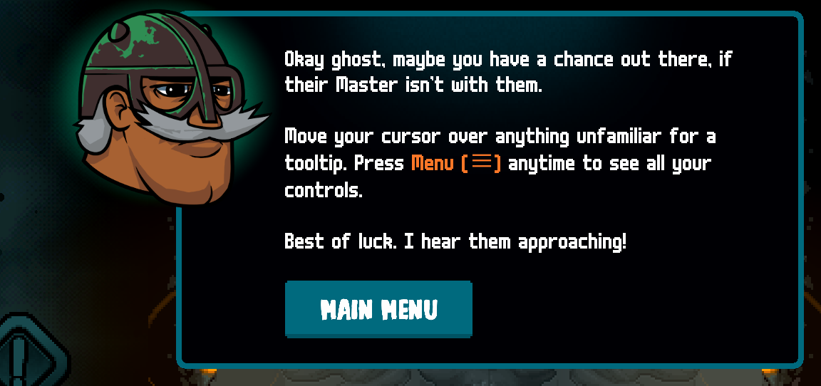 English Axe Ghost screen for Main Menu
