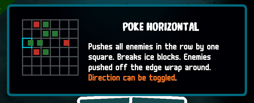 English Axe Ghost screen for POKE HORIZONTAL TITLE