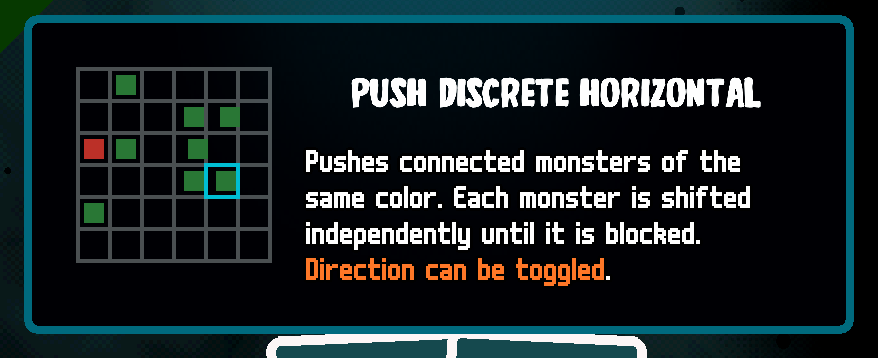English Axe Ghost screen for Push Discrete Horizontal