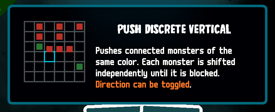 English Axe Ghost screen for Push Discrete Vertical