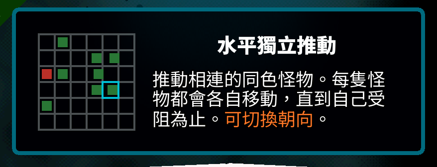 Traditional Chinese Axe Ghost screen for Push Discrete Horizontal